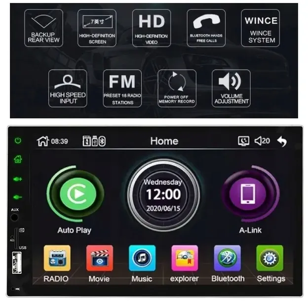 radio-2-din-android-auto-carplay-usb-micro-sd-aux-zlacza-aux-rca-pre-out-przedwzmacniacz-rca-sub-out-subwoofer-usb