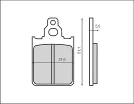 brenta-klocki-hamulcowe-kh186-organic-piaggio-vespa-przod