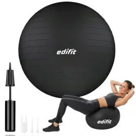 edifit-pilka-gimnastyczna-fitness-pilates-yoga-65-cm-czarna