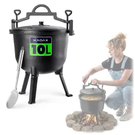 kociolek-zeliwny-mysliwski-10l-pieczonki-na-ognisko-grill-lyzka-gratis