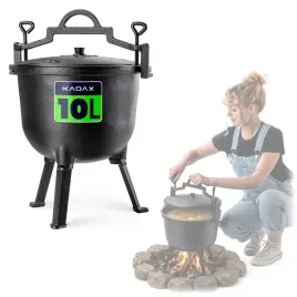 kociolek-zeliwny-mysliwski-10l-garnek-na-ognisko-grill-pieczonki-stojacy