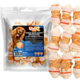 kosc-ze-skory-wolowej-z-roladkami-z-kurczaka-smaczek-dla-psa-uniq-pets-500g