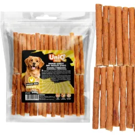 paluszki-z-kurczakiem-marchewka-i-pietruszka-smaczki-dla-psa-uniq-pets-500g