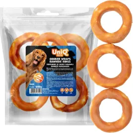 pierscienie-ze-skory-wolowej-z-kurczakiem-przysmak-dla-psa-uniq-pets-500g