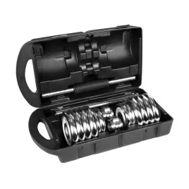 hantle-zeliwne-chromowane-w-walizce-z-gryfem-zestaw-15kg-rebel-regulowane
