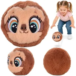 bouncibles-arlo-leniwiec-pluszowa-pileczka-8cm-mila-w-dotyku-brazowa