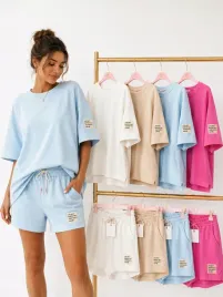 dres-komplet-dresowy-damski-azara-bluzka-szorty-oversize-maselko-wiskoza