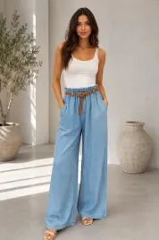 luzne-spodnie-damskie-szerokie-nogawki-jasny-jeans-wysoki-stan-pasek