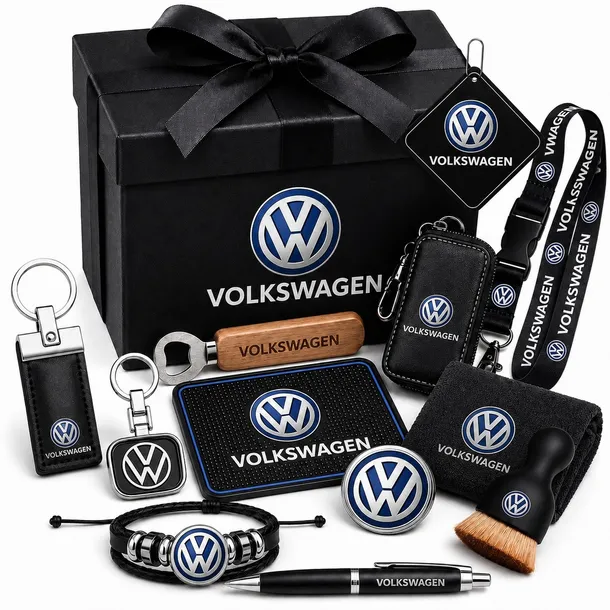 DUŻY ZESTAW PREZENTOWY VOLKSWAGEN XXL 17 El. BRELOK ZAPACH POKROWIEC SMYCZ