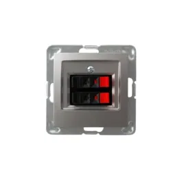 ospel-impresja-gniazdo-elektryczne-glosnikowe-podwojne-tytan-modul