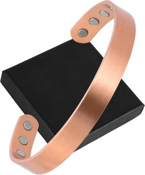 BRANSOLETKA MAGNETYCZNA MIEDZIANA REGULOWANA PREZENT ETUI UNISEX