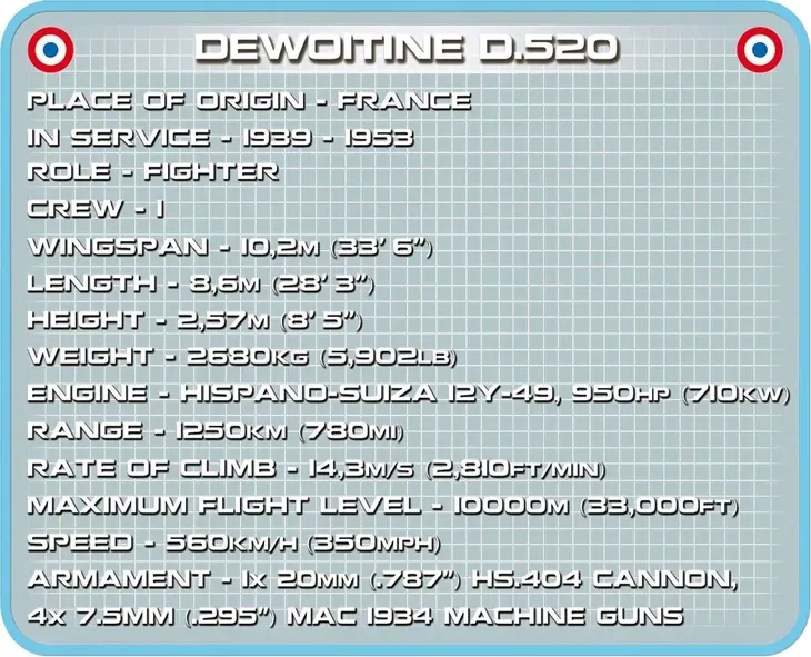 cobi-5720-dewoitine-d-520-samolot