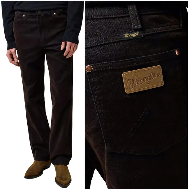Wrangler Wrancher bootcut MoleFlocked rozszerzane powlekane spodnie W33 L32