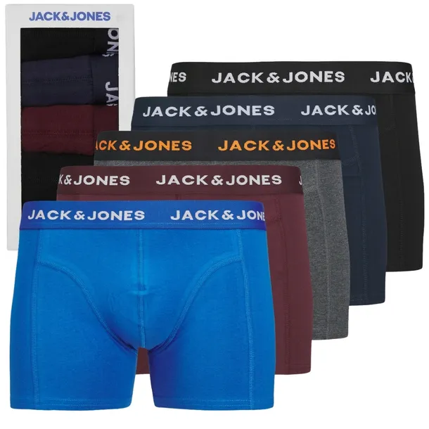 Jack&Jones elastyczne bawełniane miękkie bokserki męskie majtki 5 sztuk XXL
