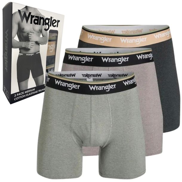 Wrangler Joffrey elastyczne bokserki męskie bawełniane majtki 3 sztuki L