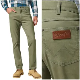 wrangler-larston-slim-olive-dopasowane-zwezane-spodnie-materialowe-w30-l32