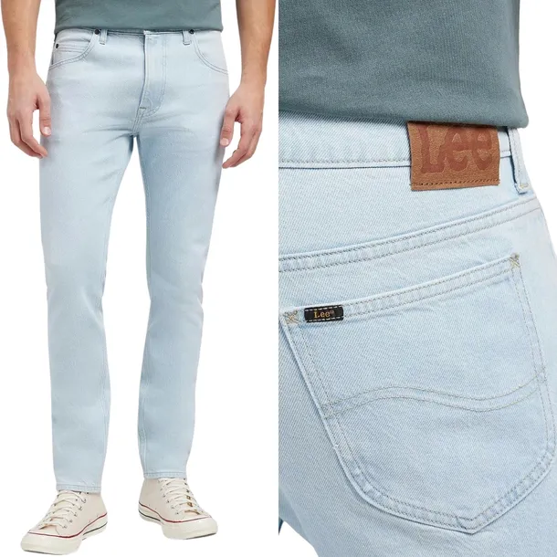 Lee Rider slim In Johnny lekko dopasowane jasne spodnie jeansowe W32 L34