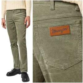 wrangler-texas-slim-dusty-olive-materialowe-spodnie-sztruksy-w40-l34