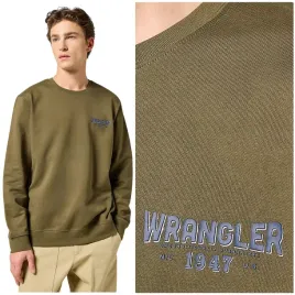 wrangler-casey-jones-swetashirt-luzna-bawelniana-zielona-bluza-male-logo-m