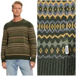 wrangler-fairisle-sweater-verdant-green-welniany-cieply-meski-sweter-xl