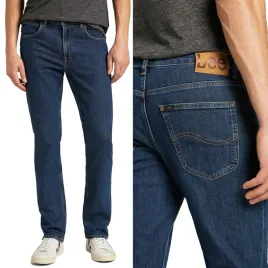 lee-brooklyn-dark-stonewash-dzins-proste-ciemne-spodnie-jeansowe-w48-l32