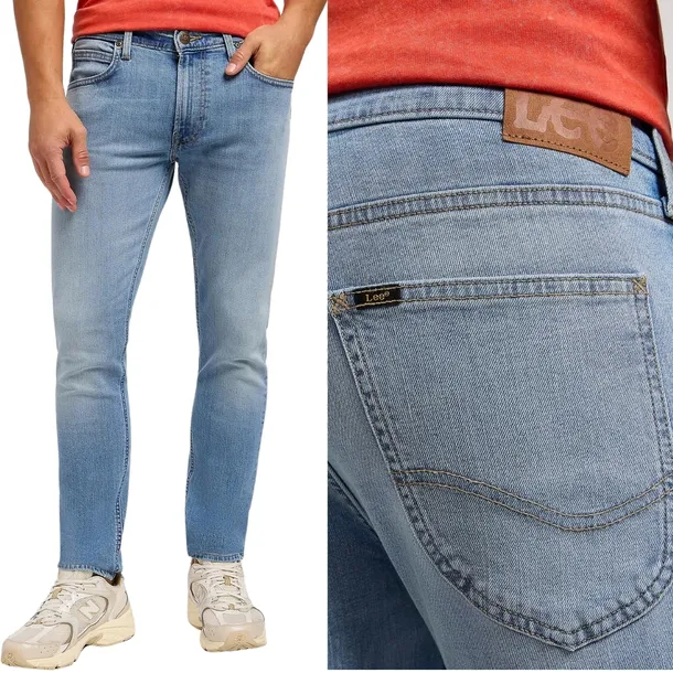 Lee Luke slim Blue Wave DżINS mocno zwężane spodnie jeansowe W32 L34