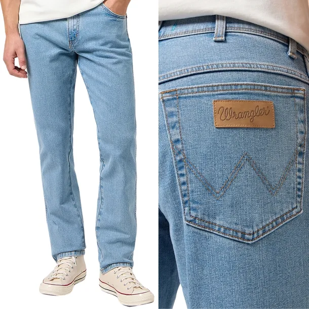 Wrangler Texas Horizon BLUE DżINS klasyczne proste spodnie jeansowe W32 L32