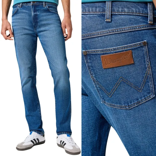 Wrangler Larston slim Raindrop DżINS dopasowane spodnie jeansowe W32 L34