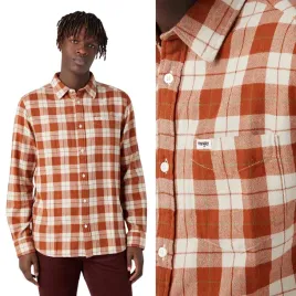wrangler-1-pkt-shirt-leather-brown-koszula-bawelniana-meska-w-krate-m