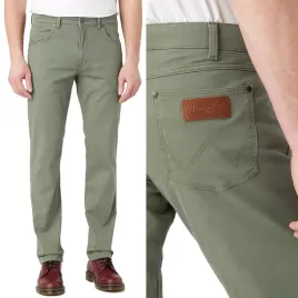 wrangler-greensboro-dusty-olive-proste-zielone-spodnie-materialowe-w32-l34