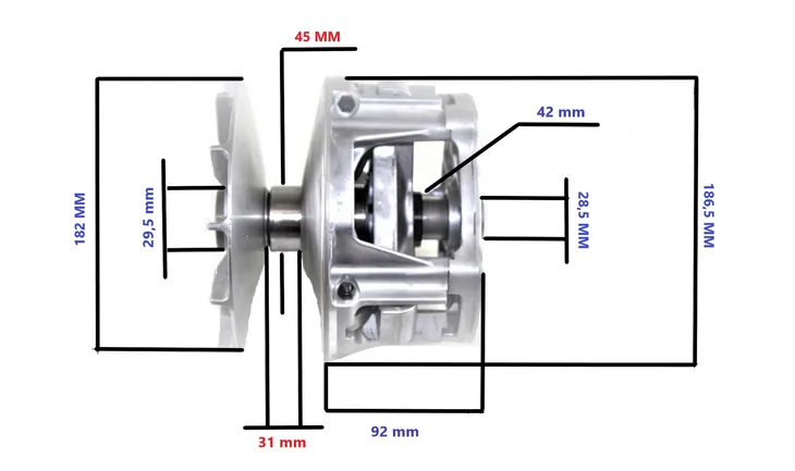 SPRZĘGŁO NAPĘDOWE POWER FORCE WARIATOR POLARIS 800 (OEM 1322743)  SOT00014