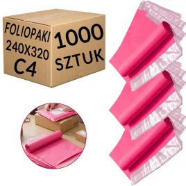 foliopaki-kurierskie-rozowe-240x320mm-c4-mocne-do-pakowania-paczek-1000-szt