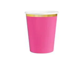 kubeczki-papierowe-fuksjowe-ze-zlotym-brzegiem-220-ml-6-szt