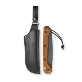 pila-bushcraftowa-premium-180-mm-skorzana-pochwaorstal-weglowa-w-oksydzie