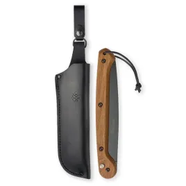 pila-bushcraftowa-premium-250-mm-skorzana-pochwaorstal-weglowa-w-oksydzie