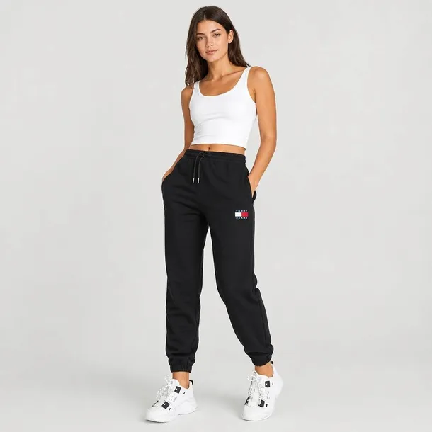 Spodnie Damskie Tommy Jeans M – Promocyjna Cena, kolor czarny | Idealne na lato!