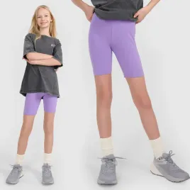 legginsy-dziewczece-4f-kolarki-bawelniane-spodenki-sportowe-fioletowe-140