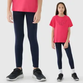 legginsy-dziewczece-spodnie-4f-bawelniane-sportowe-getry-granatowe-140