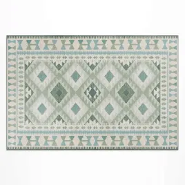 stylowy-dywan-winylowy-do-ogrodu-zielone-romby-imitacja-tkaniny-100x150-cm