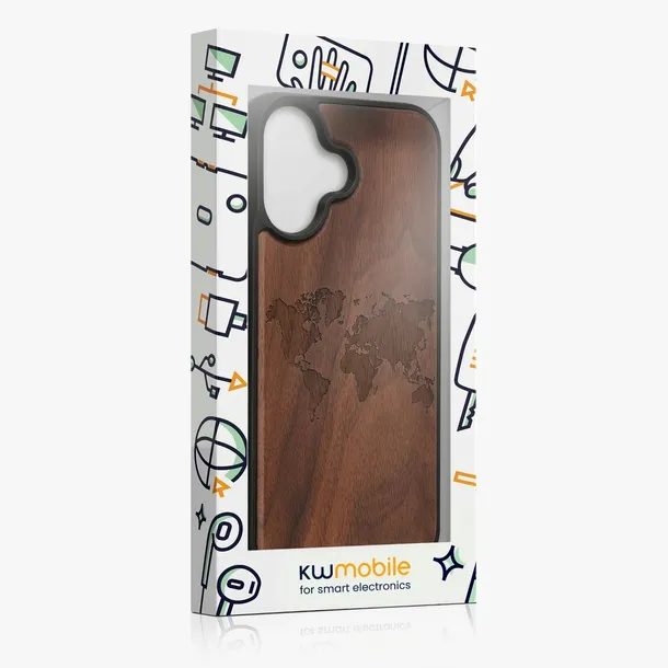 kwmobile-do-apple-iphone-16-brazowy-kolor-bialy