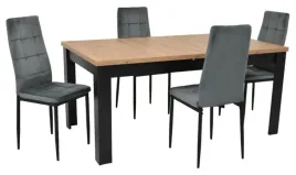 stol-z-krzeslami-4x-krzeslo-ik-07-szare-welurowe-stol-c-14-90x160-200cm