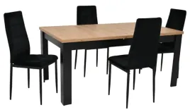 stol-z-krzeslami-4x-krzeslo-ik-07-czarne-welurowe-stol-c-14-90x160-200cm