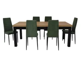 stylowy-komplet-jadalniany-stol-100x200-300cm-6-krzesel-zielen