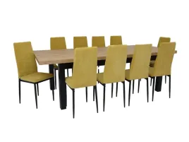 stylowy-komplet-jadalniany-stol-100x200-300cm-10-krzesel-musztarda