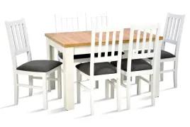 zestaw-biale-krzesla-stol-laminat-rozkladany