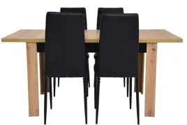 zestaw-drewno-czern-4x-krzesla-tapicerowane