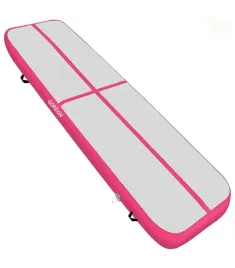 rozowa-mata-gimnastyczna-airtrack-4m-zestaw-pompka-10-cm-wysokosci