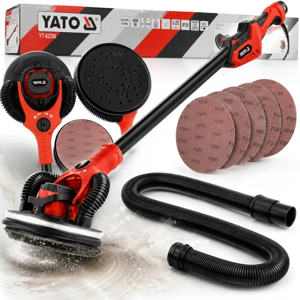 YATO SZLIFIERKA ORBITALNA 225MM 400W ŻYRAFA LED YT-82356