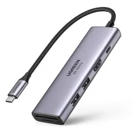 ugreen-rozdzielacz-adapter-hub-usb-c-5w1-2xusb-3-0-100w-hdmi-4k-tf-sd-5gbps