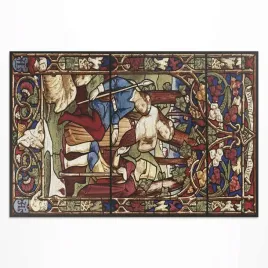 balkonowy-dywan-winylowy-sir-digby-wyatt-imitacja-witrazu-gotyk-140x210-cm